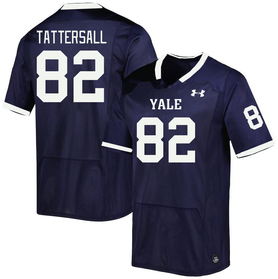 Men-Youth #82 Robby Tattersall Yale Bulldogs 2023 College Football Jerseys Stitched Sale-Blue